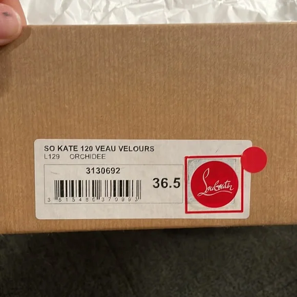 Christian Louboutin So Kate 120 Blue Denim Pink - Picture 8 of 16